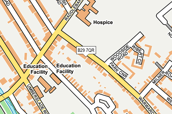 B29 7QR map - OS OpenMap – Local (Ordnance Survey)