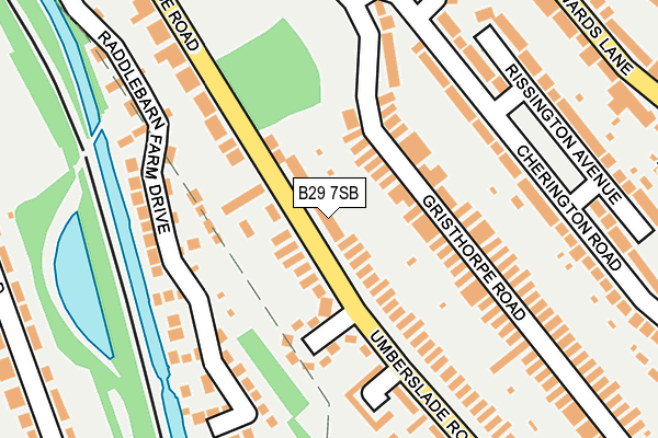 B29 7SB map - OS OpenMap – Local (Ordnance Survey)