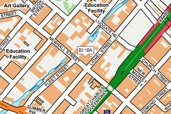 B3 1BA map - OS OpenMap – Local (Ordnance Survey)