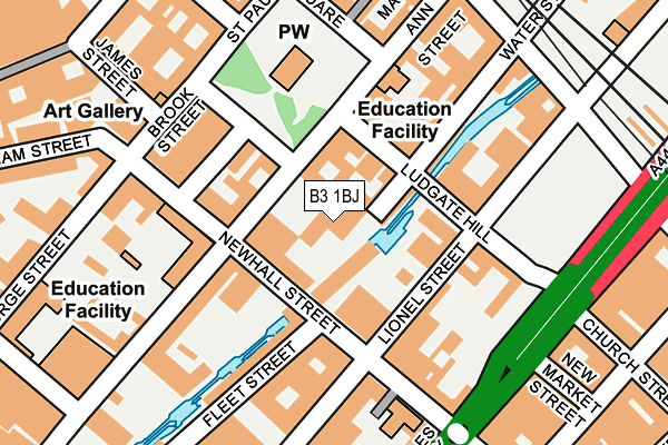 B3 1BJ map - OS OpenMap – Local (Ordnance Survey)