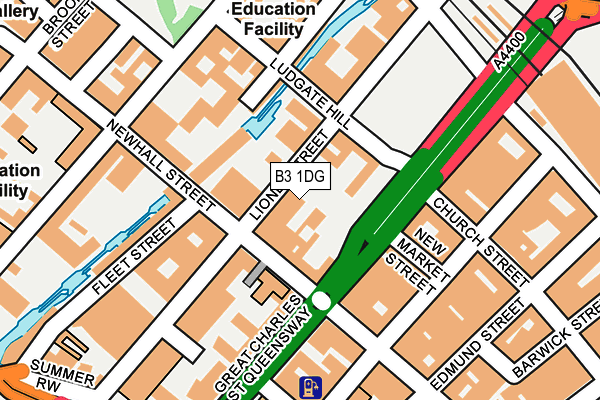 B3 1DG map - OS OpenMap – Local (Ordnance Survey)