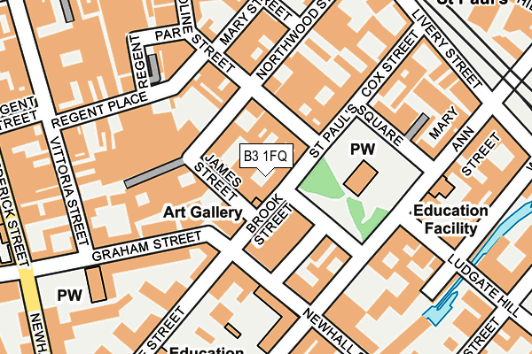 B3 1FQ map - OS OpenMap – Local (Ordnance Survey)
