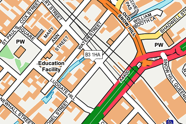 B3 1HA map - OS OpenMap – Local (Ordnance Survey)
