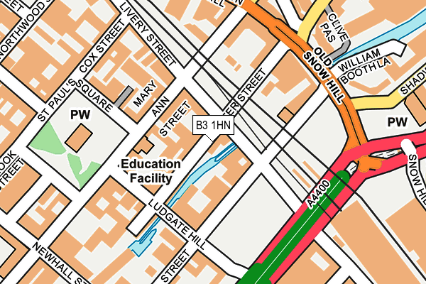 B3 1HN map - OS OpenMap – Local (Ordnance Survey)