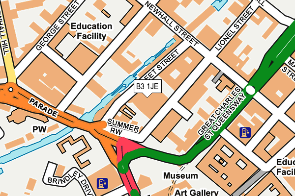 B3 1JE map - OS OpenMap – Local (Ordnance Survey)