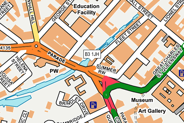 B3 1JH map - OS OpenMap – Local (Ordnance Survey)