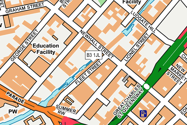 B3 1JL map - OS OpenMap – Local (Ordnance Survey)