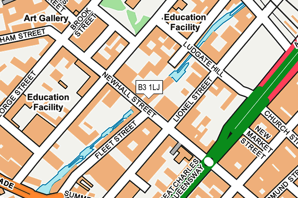 B3 1LJ map - OS OpenMap – Local (Ordnance Survey)