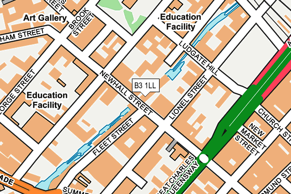 B3 1LL map - OS OpenMap – Local (Ordnance Survey)