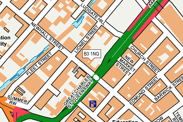 B3 1NQ map - OS OpenMap – Local (Ordnance Survey)