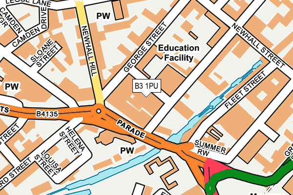 B3 1PU map - OS OpenMap – Local (Ordnance Survey)