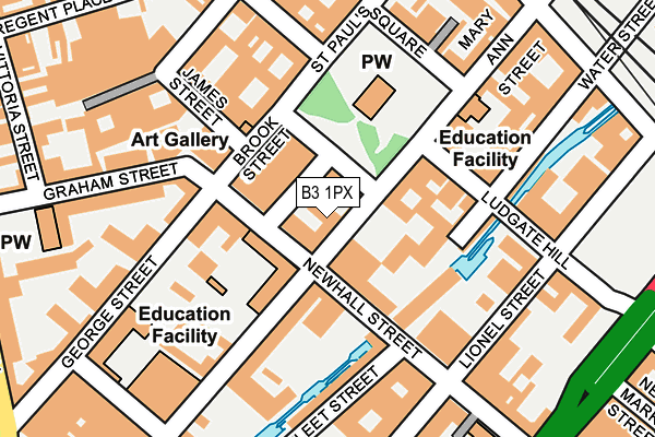B3 1PX map - OS OpenMap – Local (Ordnance Survey)