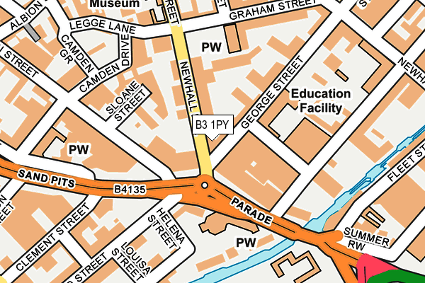 B3 1PY map - OS OpenMap – Local (Ordnance Survey)