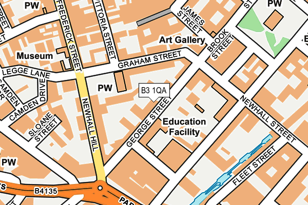 B3 1QA map - OS OpenMap – Local (Ordnance Survey)