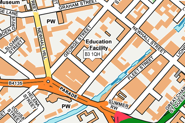 B3 1QH map - OS OpenMap – Local (Ordnance Survey)