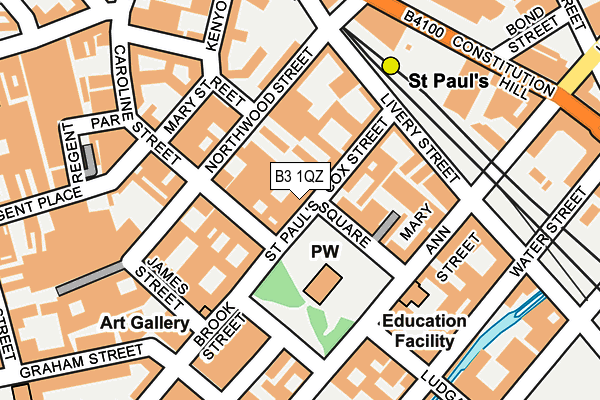 B3 1QZ map - OS OpenMap – Local (Ordnance Survey)