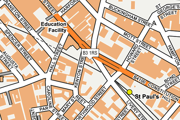 B3 1RS map - OS OpenMap – Local (Ordnance Survey)
