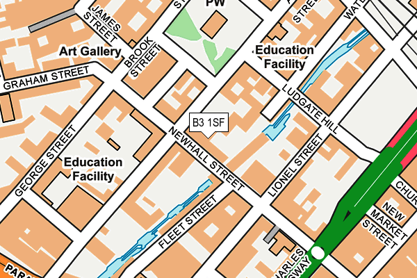 B3 1SF map - OS OpenMap – Local (Ordnance Survey)