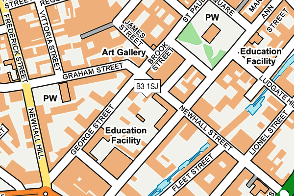 B3 1SJ map - OS OpenMap – Local (Ordnance Survey)