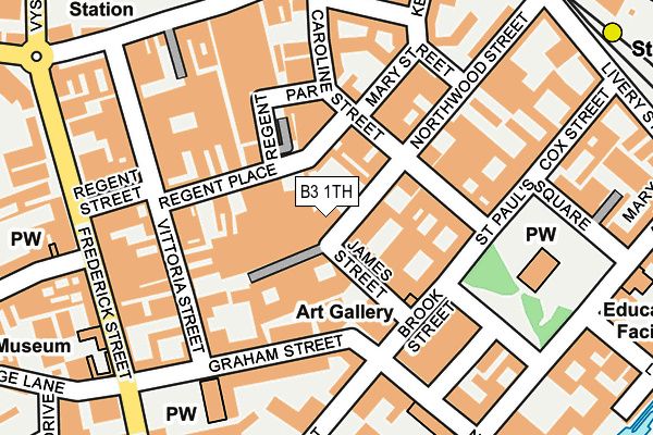 B3 1TH map - OS OpenMap – Local (Ordnance Survey)