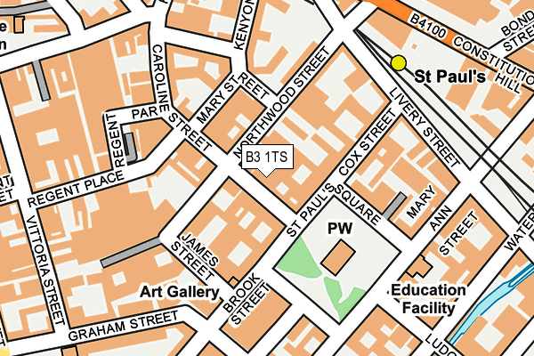 B3 1TS map - OS OpenMap – Local (Ordnance Survey)