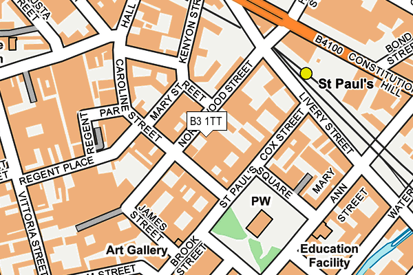 B3 1TT map - OS OpenMap – Local (Ordnance Survey)