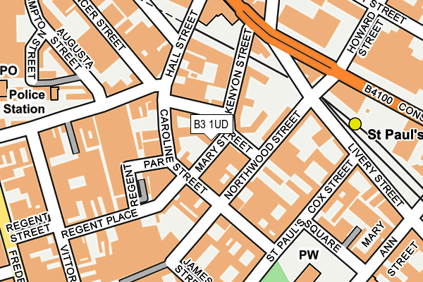 B3 1UD map - OS OpenMap – Local (Ordnance Survey)