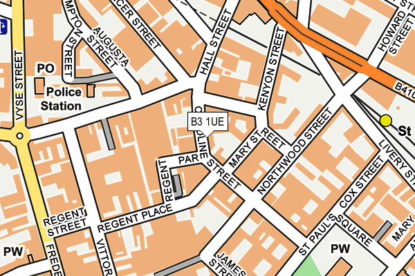 B3 1UE map - OS OpenMap – Local (Ordnance Survey)