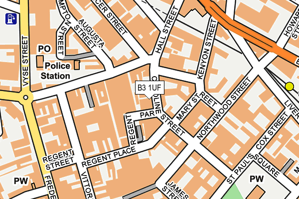 B3 1UF map - OS OpenMap – Local (Ordnance Survey)