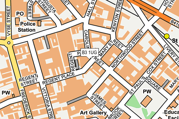 B3 1UG map - OS OpenMap – Local (Ordnance Survey)