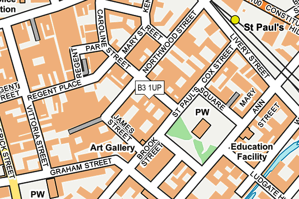 B3 1UP map - OS OpenMap – Local (Ordnance Survey)