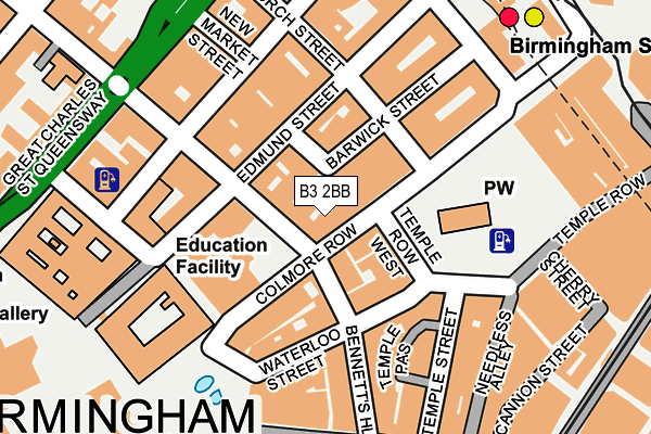 B3 2BB map - OS OpenMap – Local (Ordnance Survey)