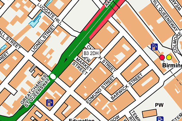 B3 2DH map - OS OpenMap – Local (Ordnance Survey)