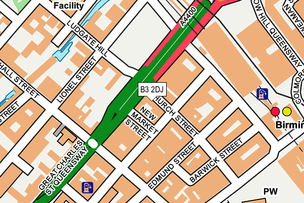 B3 2DJ map - OS OpenMap – Local (Ordnance Survey)