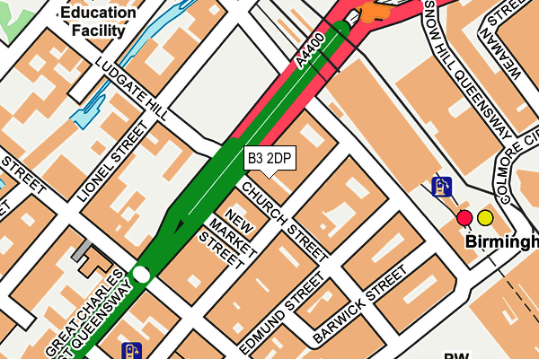 B3 2DP map - OS OpenMap – Local (Ordnance Survey)