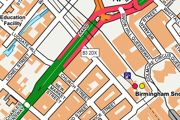 B3 2DX map - OS OpenMap – Local (Ordnance Survey)