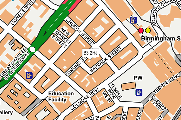 B3 2HJ map - OS OpenMap – Local (Ordnance Survey)