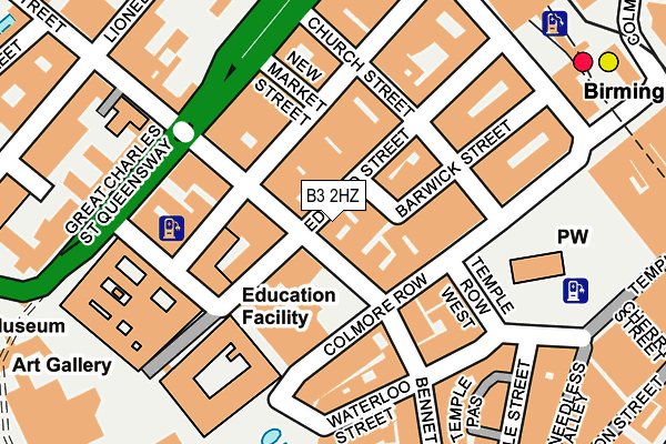 B3 2HZ map - OS OpenMap – Local (Ordnance Survey)