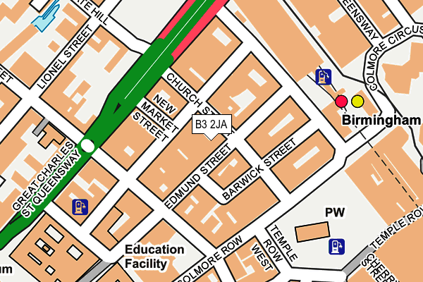 B3 2JA map - OS OpenMap – Local (Ordnance Survey)