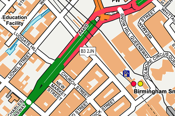 B3 2JN map - OS OpenMap – Local (Ordnance Survey)