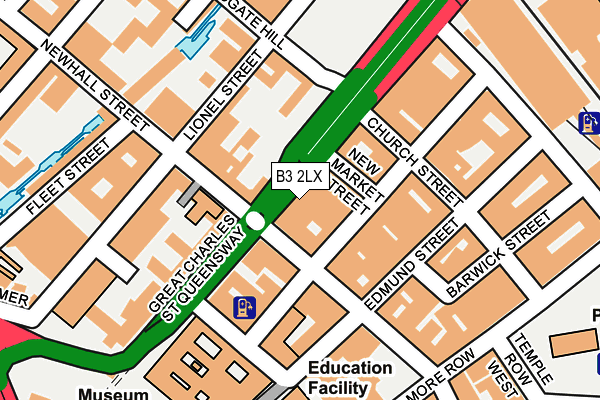 B3 2LX map - OS OpenMap – Local (Ordnance Survey)