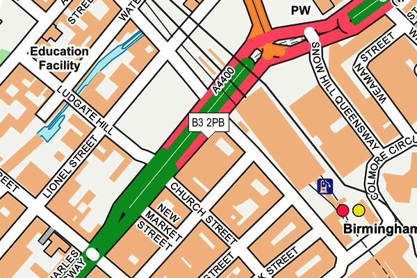 B3 2PB map - OS OpenMap – Local (Ordnance Survey)