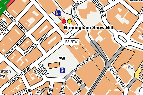 B3 2PW map - OS OpenMap – Local (Ordnance Survey)