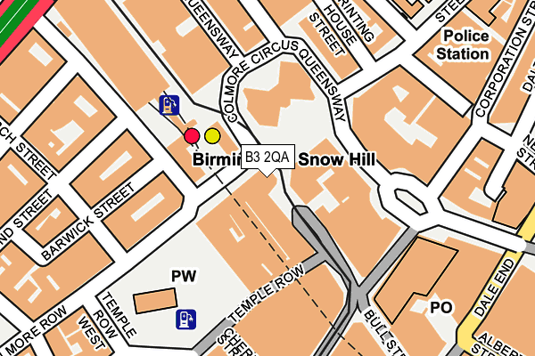 B3 2QA map - OS OpenMap – Local (Ordnance Survey)