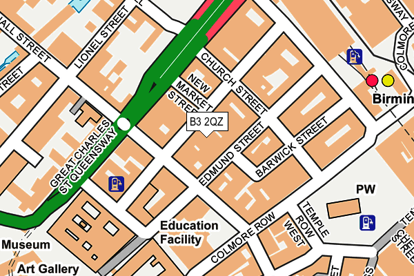 B3 2QZ map - OS OpenMap – Local (Ordnance Survey)