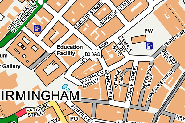 B3 3AG map - OS OpenMap – Local (Ordnance Survey)