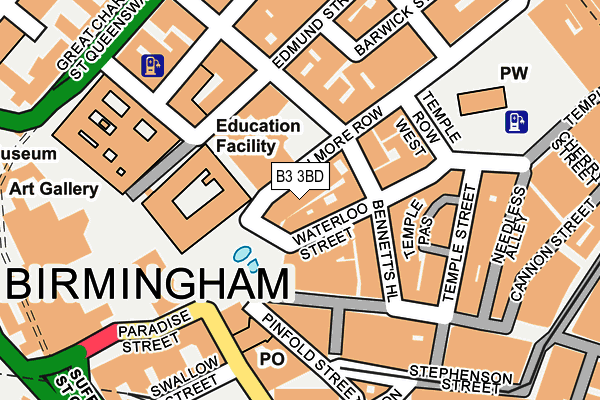 B3 3BD map - OS OpenMap – Local (Ordnance Survey)