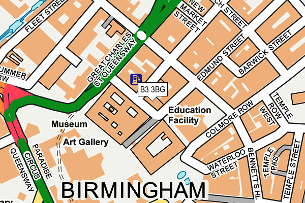 B3 3BG map - OS OpenMap – Local (Ordnance Survey)