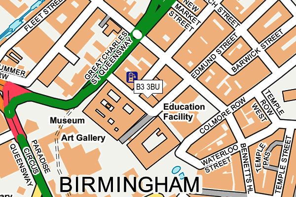 B3 3BU map - OS OpenMap – Local (Ordnance Survey)