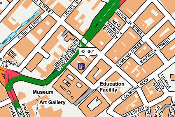 B3 3BY map - OS OpenMap – Local (Ordnance Survey)